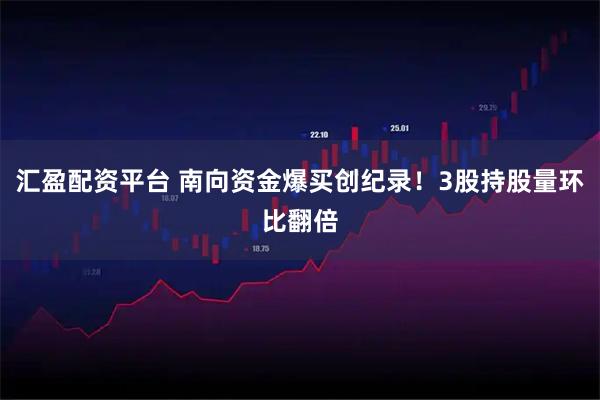 汇盈配资平台 南向资金爆买创纪录！3股持股量环比翻倍